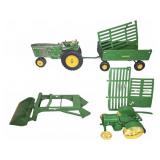 John Deere Cast Iron Toy Tractor Lot
