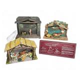 Three Nativity Stables with Figures