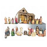 Nativity Scene Figurines with Stable