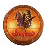 Iroquois Beer Light-Up Wall Clock 15'