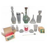 Glass Barware and Accessories Lot