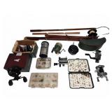Fishing Reel and Tackle Lot