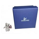 Swarovski Crystal Bear with Pink Heart