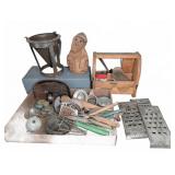 Vintage Kitchenware and Primitive Decor Lot