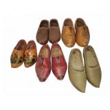 Five Pairs Dutch Wooden Clogs
