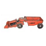 Wyandotte Metal Toy Bulldozer and Dump Truck