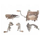 Antique Hand-Crank Kitchen Appliance Lot