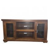 Wood and Glass Media Console 55'ï¿½18'ï¿½28'