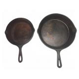 Two Cast Iron Skillets