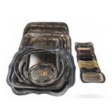 Painted Metal Toleware Trays Assorted Sizes