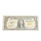 Series 1935G US Silver Certificate $1, damaged