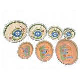 Hand-Painted Ceramic Bowls and Plates