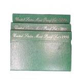 (3) US Mint Proof Sets 1995, 1996, 1998