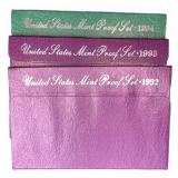 (3) US Mint Proof Sets 1992-1994