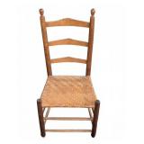 Wooden Ladder Back Chair with Rush Seat