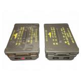 (2) Metal 20mm Ammunition Boxes