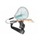 Fishing Net, Fish Gripper, and Gun Stock Lot