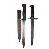 Two Military Bayonets with Scabbard