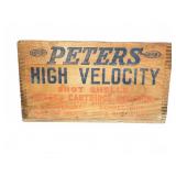 Wood Peters Cartridge Shot Shells Crate 14.5"x8.5