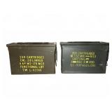 Two Metal Ammunition Storage Boxes