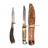 Two Fixed Blade Knives with Sheath