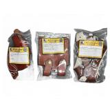 3 Triple K Leather Holsters and Pouch