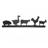 Cut Steel Farm Animal Silhouette Panel