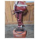 Johnson 7 1/2 hp sea horse boat motor w/ fuel can