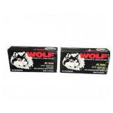2 Boxes Wolf .45 Auto 230gr FMJ Ammo, 100 Rds