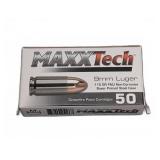 MAXXTech 9mm Luger 115gr FMJ Ammunition 50ct