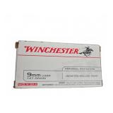 Winchester 9mm Luger 147gr JHP, 50 Rounds