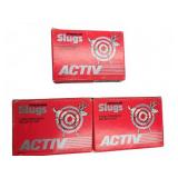 ACTIV 20 Gauge Slugs, 3 Boxes, 15 Rounds