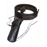 Leather Gun Belt and Holster Marked Ross 357