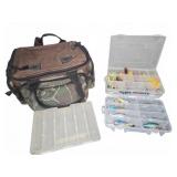 Camo Fishing Tackle Bag with Lures