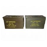 (2) .50 Cal Metal Ammo Cans