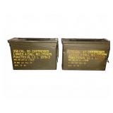 (2) .30 Caliber Ammo Cans, U.S. Military