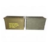 (2) Military .50 Cal Ammo Storage Cans