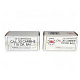 Two Boxes of .30 Carbine 110gr 50 Rounds Each