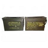 Two Metal Ammunition Storage Cans, M13 and M2A1
