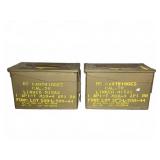 (2) Metal Ammunition Boxes .50 Caliber