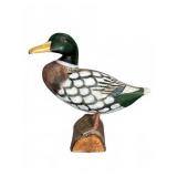 Hand-Painted Wood Duck Decoy Sculpture