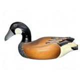 Painted Wood Canada Goose Decoy, Signed 1984