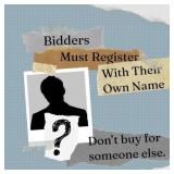 BUYERS MUST REGISTER IN THEIR OWN NAME