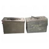 Metal Ammunition Storage Boxes, Set of Two