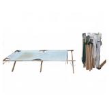 5 Canvas and Wood Folding Cots