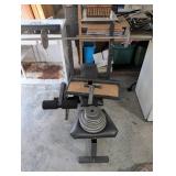 Adjustable Weight Bench with Steel Weights