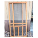 Wood Framed Screen Doors, 31.5" x 80", Set of 2