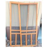 Wood Frame Screen Doors 32"x80" Set of 2
