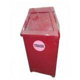 Sennett Metal Trash Can 12x12x26"
