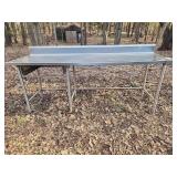 Stainless Steel Work Table with Backsplash